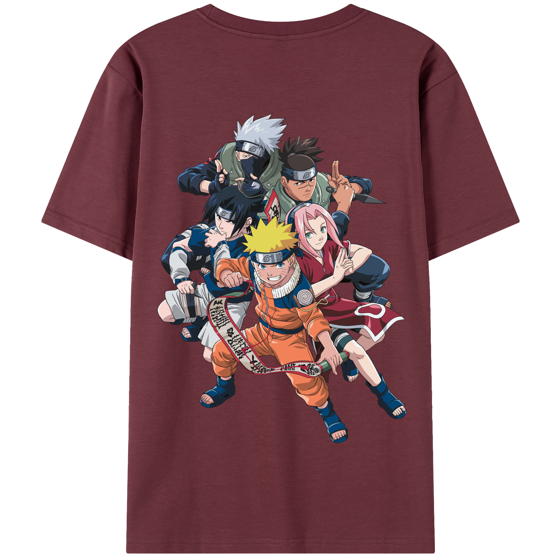 （画像用） NARUTO -ナルト- うずまき ナルト Uzumaki Naruto 綿100％半袖Tシャツ（背面プリント）
